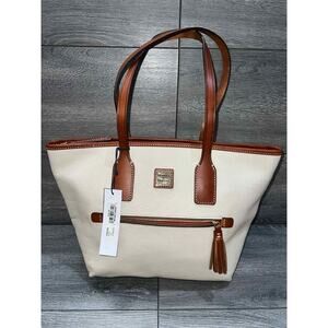 Dooney & Bourke Pebble Leather Small Tote Bone bag A625201